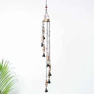 7 Bells - Hand Carved Khamhar Wood Wind Chimes