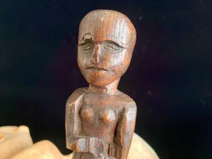 Antique Wood Gauri Gangaur Figure