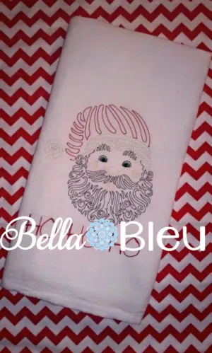 Beautiful Colorwork Redwork Christmas Santa Claus quick stitch