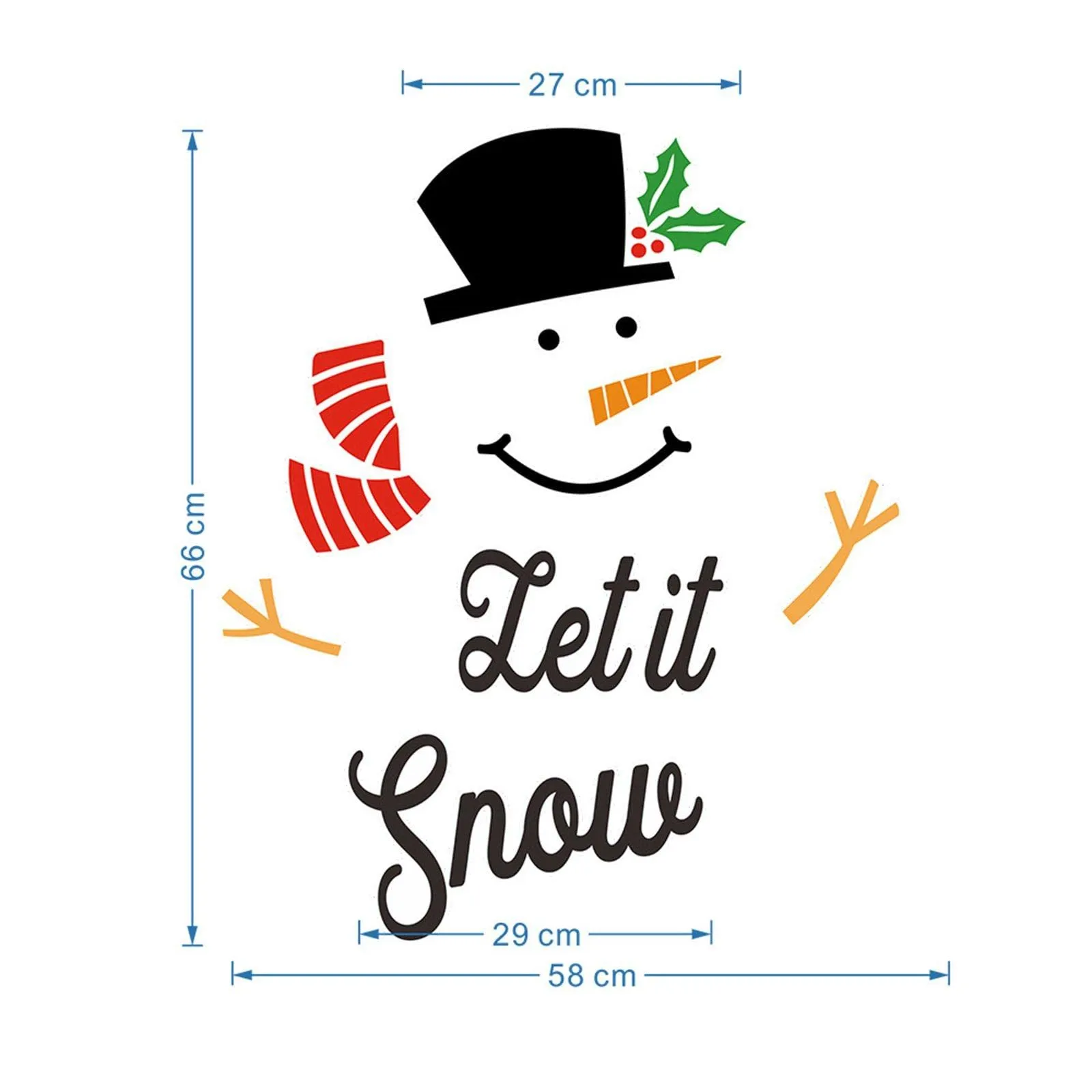 CALANDIS® Snowman Refrigerator Sticker Expression Waterproof Christmas Decor Ct033