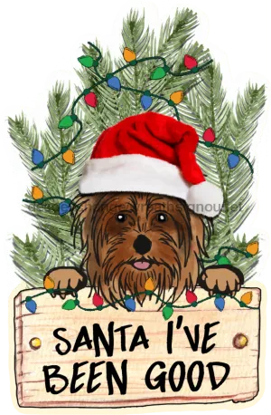 Christmas Dog Sign, wood sign, Door Hanger, DECOE-W-448, 22" Door Hanger