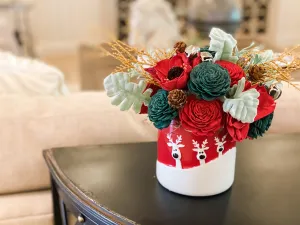 Dashing Through The Snow - Holiday Sola Flower Arrangement