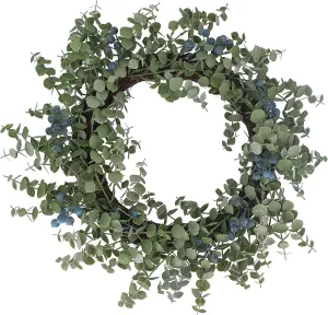 Eucalyptus and Blueberry Christmas Wreath