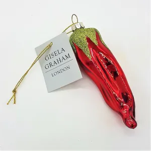 Gisela Graham Red Hot Chilli Pepper Bauble