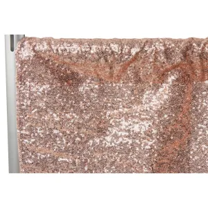 Glitz Sequin 8ft H x 52" W Drape/Backdrop panel - Blush/Rose Gold