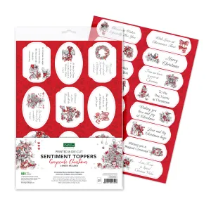 Greyscale Christmas Sentiment Toppers, 2 sheets