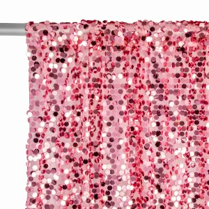 Large Payette Sequin 12ft H x 52" W Drape/Backdrop panel - Pink