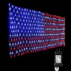 LED US Flags Light for 4th of July Decorations,American Flag Lights Waterproof , Memorial Day, Independence Day, Garden, Yard, Holiday, Party, Christmas Decorations