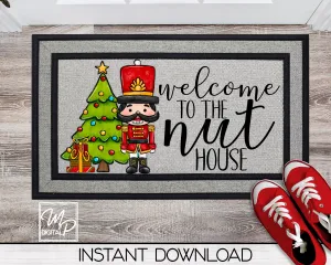 Nutcracker Door Mat Design for Sublimation, Digital Download