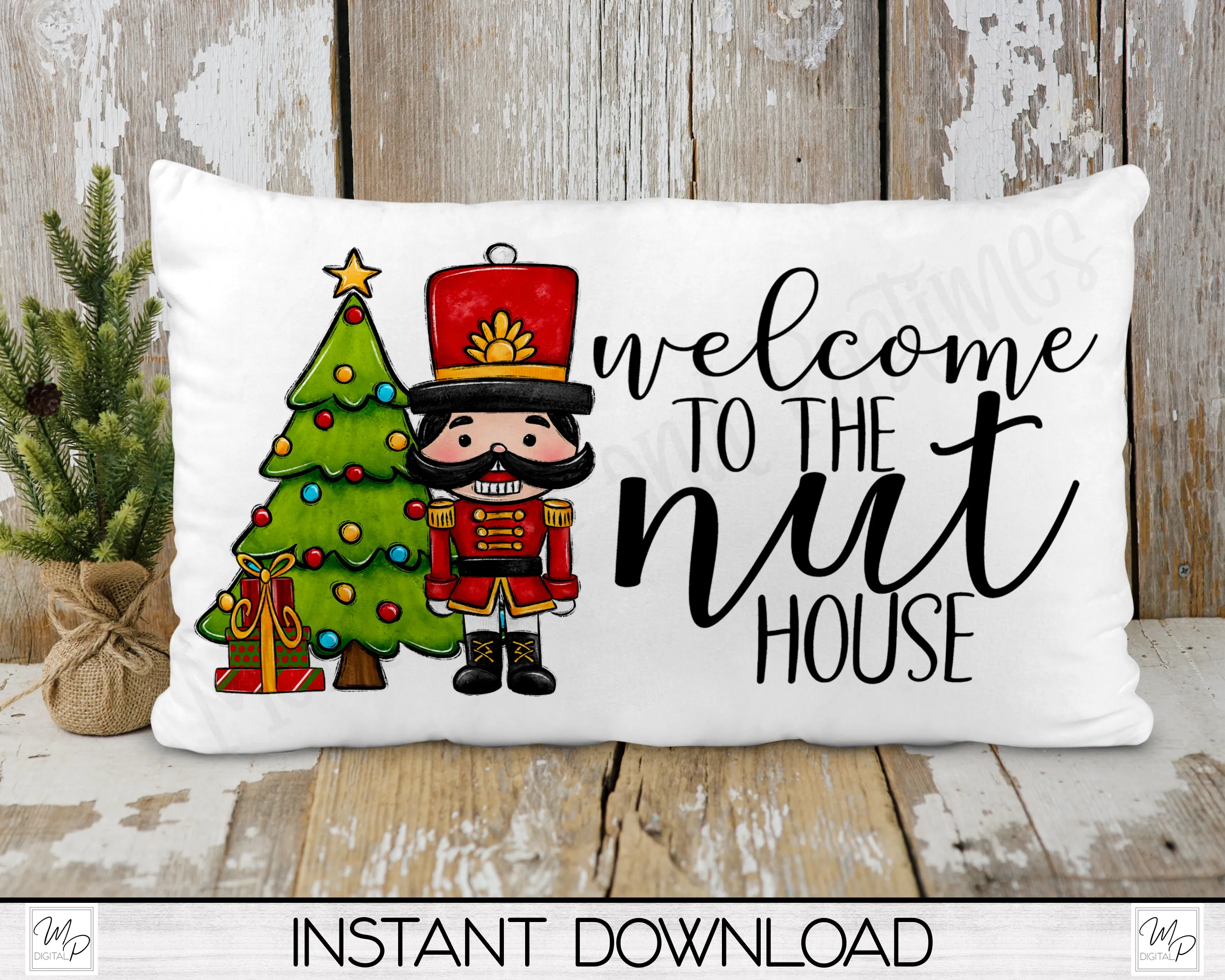 Nutcracker Door Mat Design for Sublimation, Digital Download