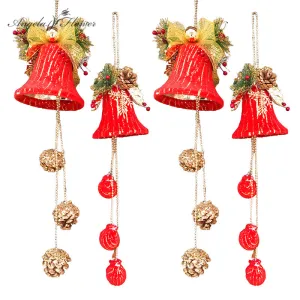 SD0210 SD0209 Christmas Hanging Decoration Red Hanging Bells Balls