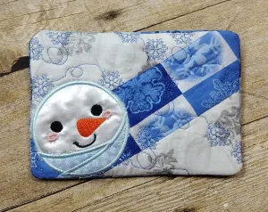 Snowman ITH Mug Rug