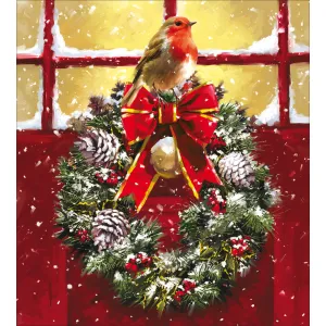 Woodmansterne Festive Visitor Christmas Cards - Pack of 5